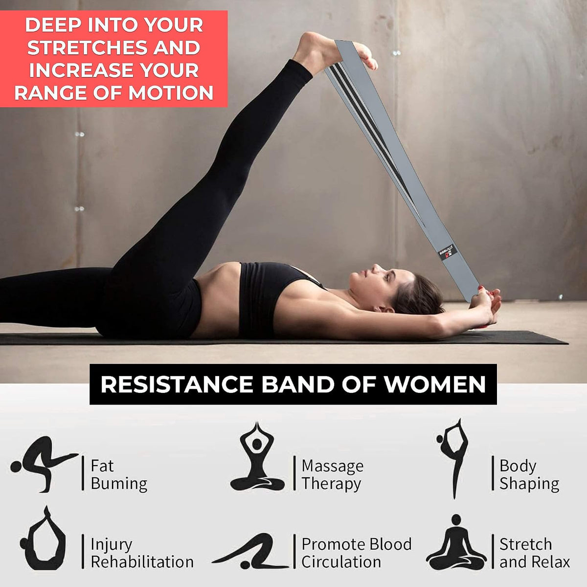 Fabric resistance band for assisted pull-ups and calisthenics