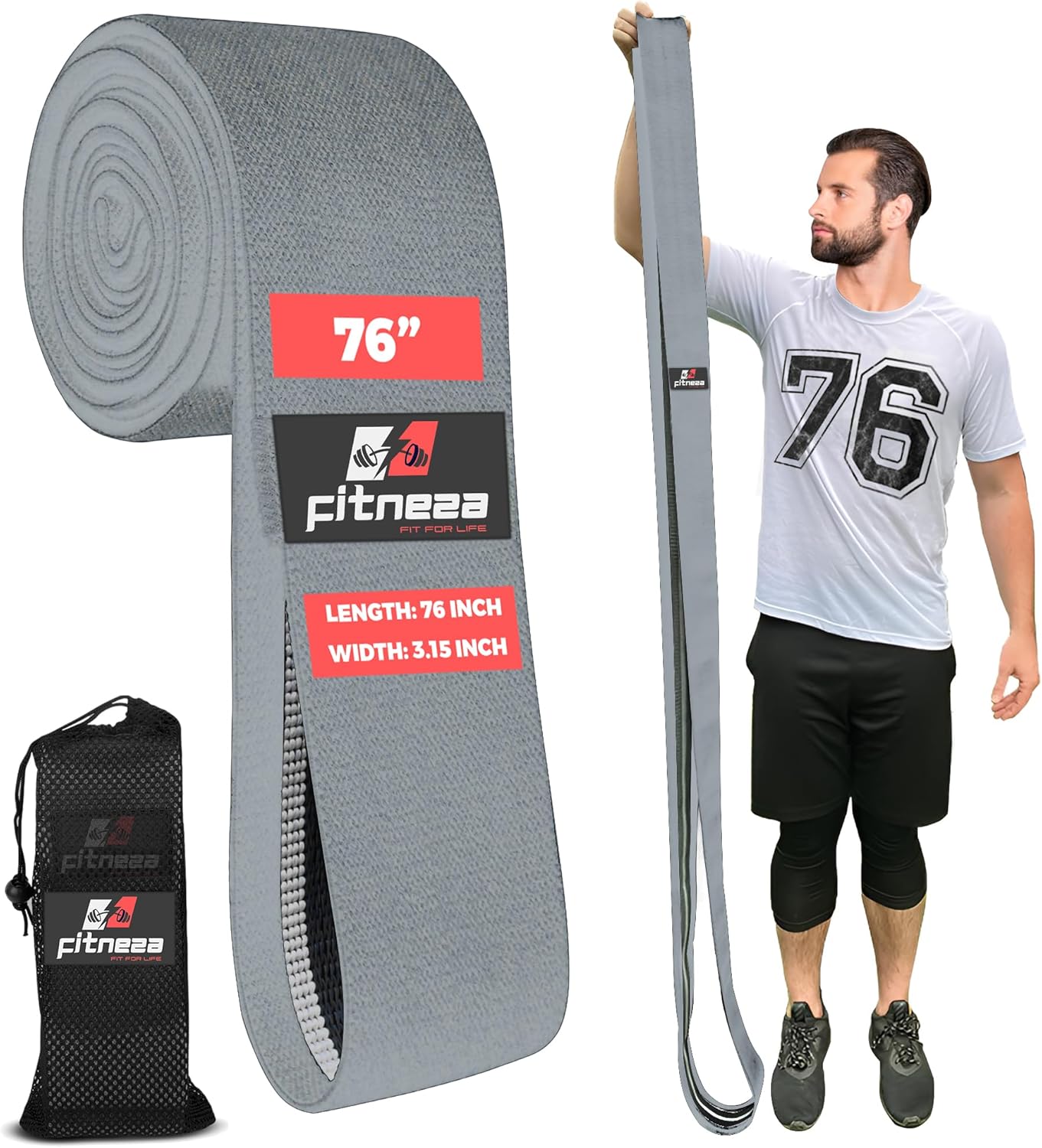 FITNEZA 76" Premium Fabric Resistance Band