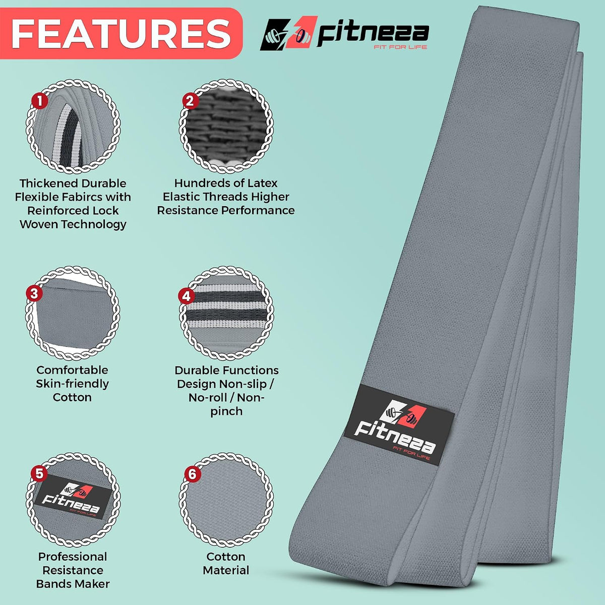 Fabric resistance band for physical therapy and rehab exercises