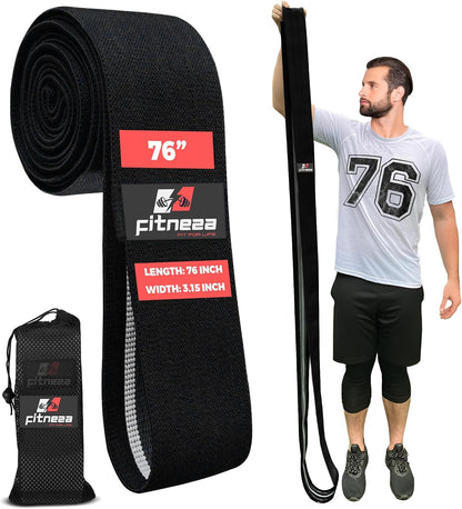 FITNEZA 3-inch wide non-slip fabric resistance band