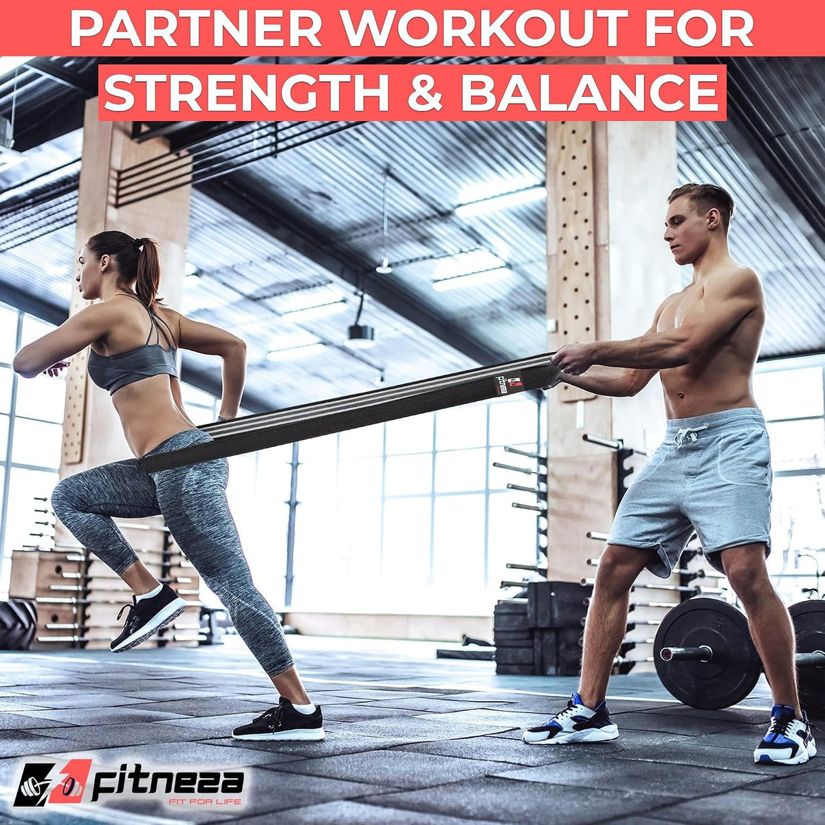 Machine washable fabric resistance band for home workouts